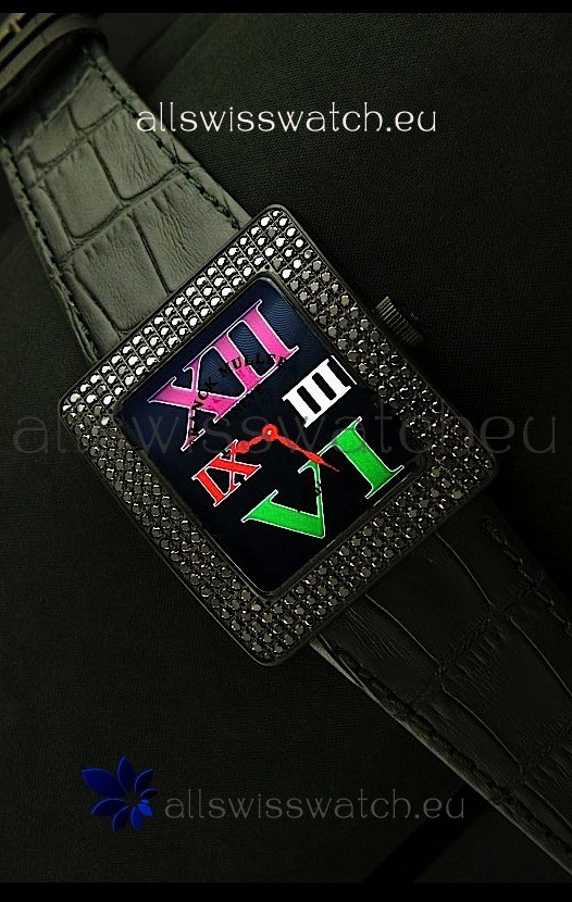 Franck Muller Geneve Infinity Japanese Special PVD Watch in Multi Color Roman Markers