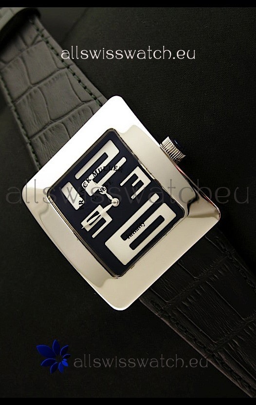 Franck Muller Geneve Infinity Japanese Steel Watch in White Numeral Markers