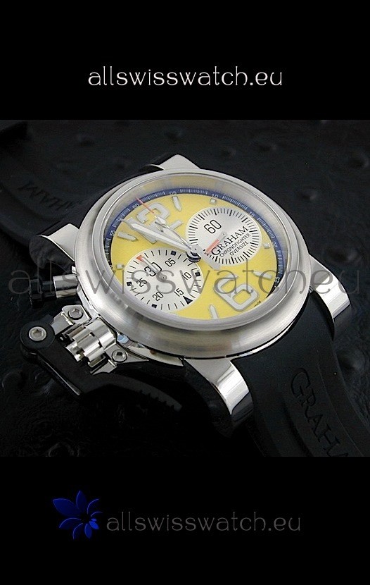 Graham Chronofighter Oversize Swiss Replica Watch in Yellow Dial