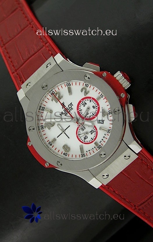 Hublot Big Bang Geneve Japanese Replica Watch in Aspen White Dial