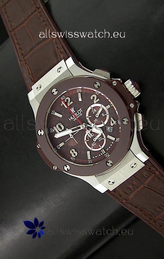 Hublot Big Bang Ceramic Bezel Watch Carbon Dial - 1:1 Mirror Replica