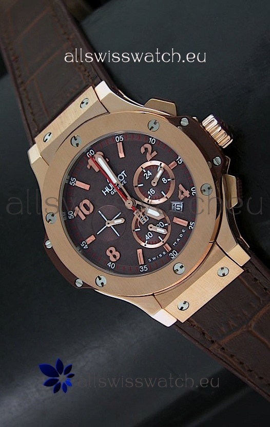 Hublot Big Bang Rose Gold Swiss Replica Watch - 1:1 Mirror Replica Watch