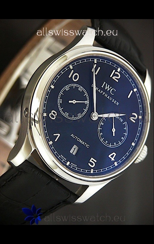 IWC Schaffhausen Japanese Replica Watch in Blue Dial