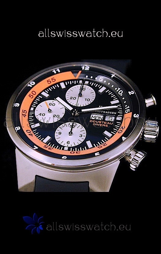 IWC Cousteau Divers Replica Watch in Black Dial