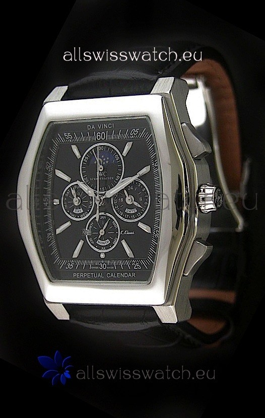 IWC Schaffhausen Da Vinci Japanese Replica Watch in Black