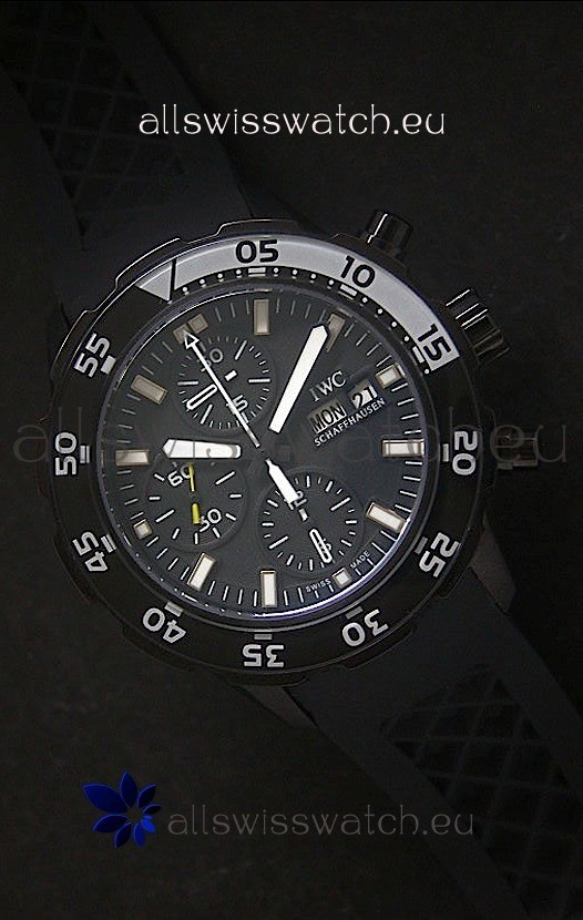 IWC Aquatimer PVD Swiss Replica Watch in Black