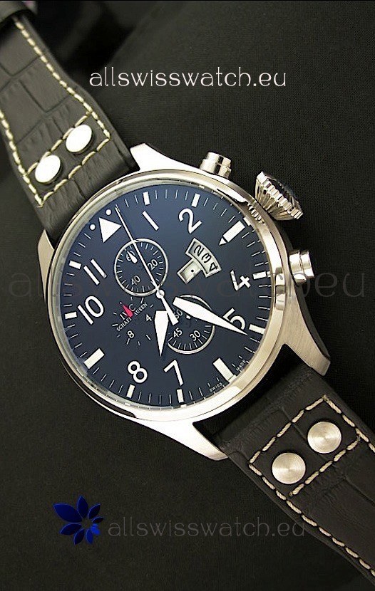 IWC Big Pilot Complications Japanese Replica Steel Watch