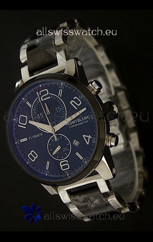 Montblanc FlyBack Chronometer Watch in Dark Black Dial