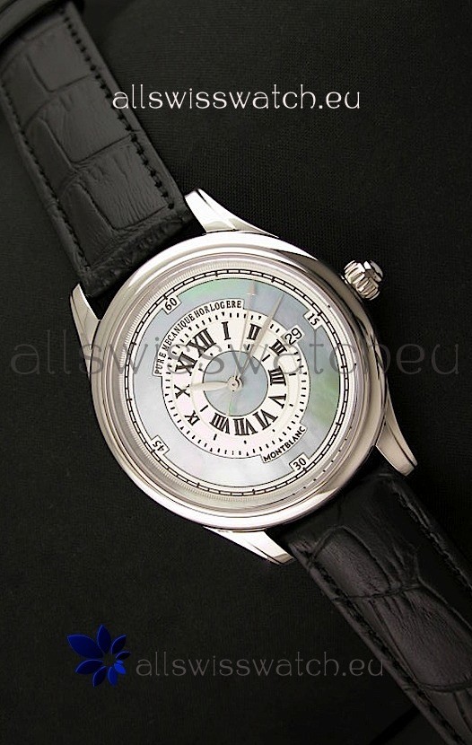 Montblanc Pure Mechanique Horlogere Swiss Replica Watch in Mop Blue Dial