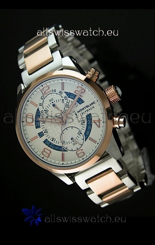 Mont Blanc Flyback Japanese Automatic Replica Watch Two Tone Casing