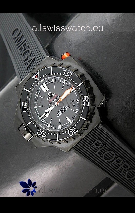 Omega Seamaster Ploprof Swiss Watch in Black Strap
