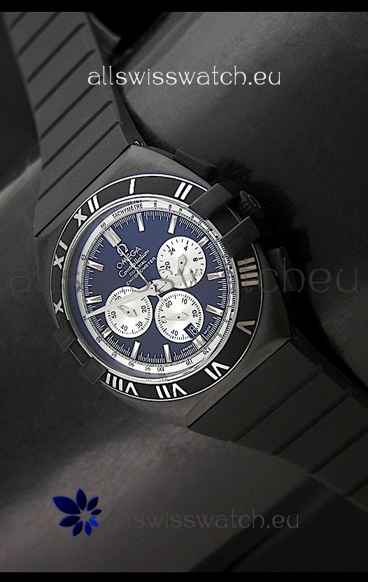 Omega Double Eagle Chronograph PVD Black Watch
