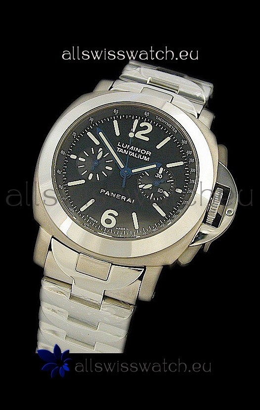Panerai Luminor Tantalium Swiss Lemania Watch in Steel