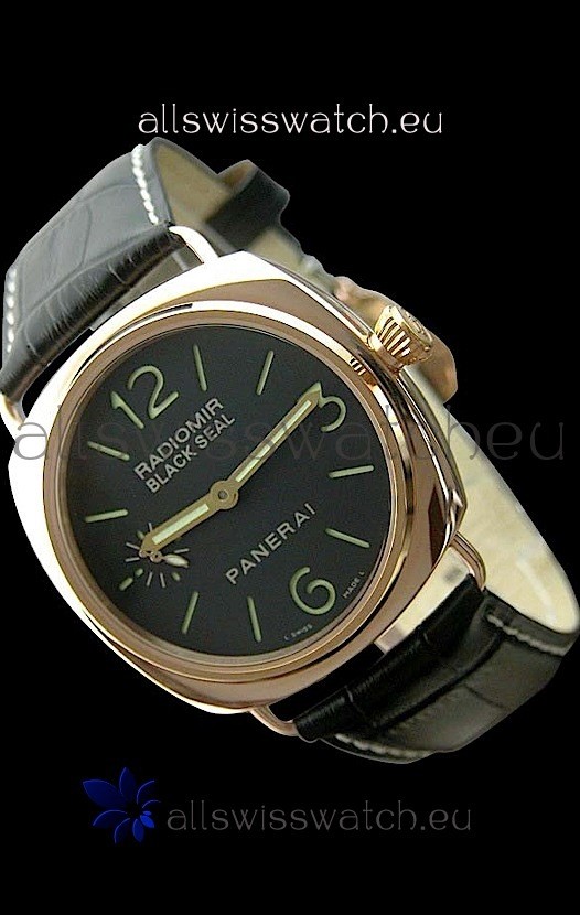 Panerai Radiomir Black Seal Swiss Watch in Pink Gold