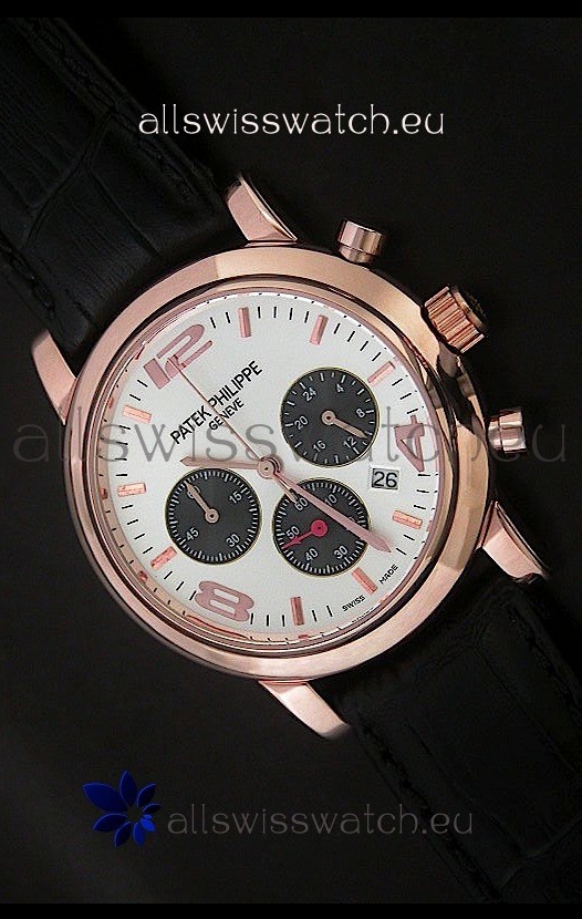 Patek Philippe Perpetual Calender Japanese Steel Watch in Rose Gold
