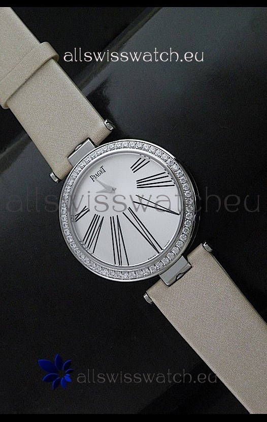 Piaget Altiplano Duo Dual Swiss Ladies Watch with Diamonds Bezel