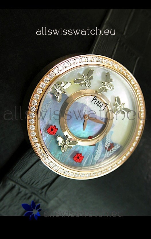 Piaget Altiplano Ultra-Thin Swiss Quartz Movement Ladies watch with Black Strap