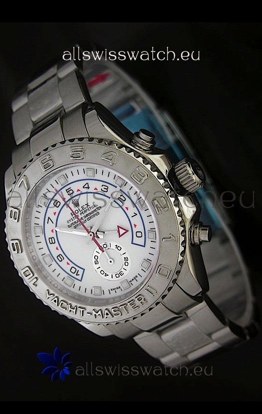Rolex Yachtmaster II Swiss Replica Watch in White Dial