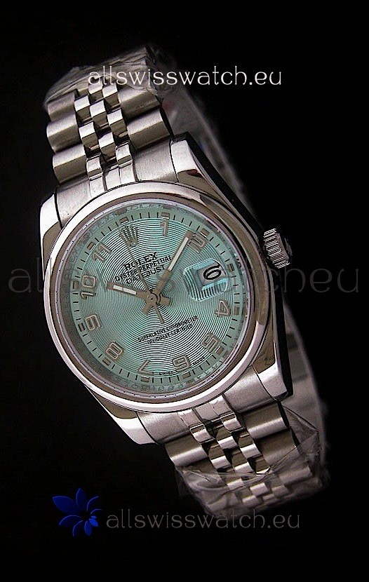 Rolex Datejust Mens Japanese Replica Watch in Light Blue Dial