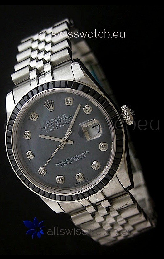 Rolex Datejust Swiss Replica Automatic Watch in Grey Dial