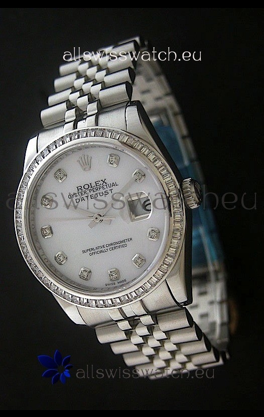 Rolex Datejust Japanese Replica Automatic Watch in White Dial