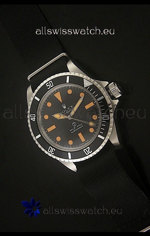 Rolex Vintage Submariner Swiss Replica Watch in Orange Markers