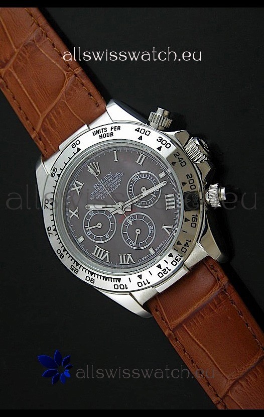 Rolex Daytona Japanese Replica Steel Watch in Grey Dial