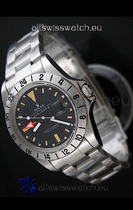 Rolex Explorer II Swiss Watch Vintage Style Dial