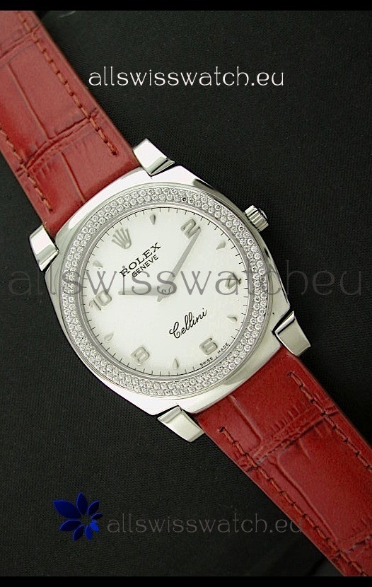 Rolex Cellini Japanese Replica Watch in Numeral and Stick Hour Markers