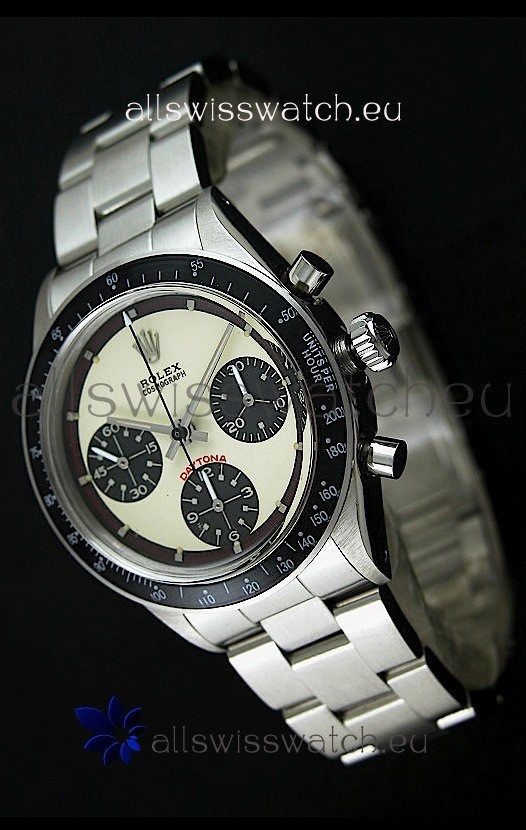 Rolex Cosmograph Daytona Swiss Replica Chronograph Watch in White Dial - 1:1 Mirror Replica