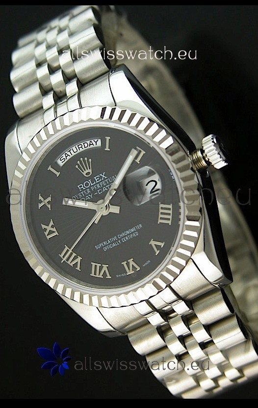 Rolex Replica Datejust Mens Japanese Watch in Black Dial - 41MM