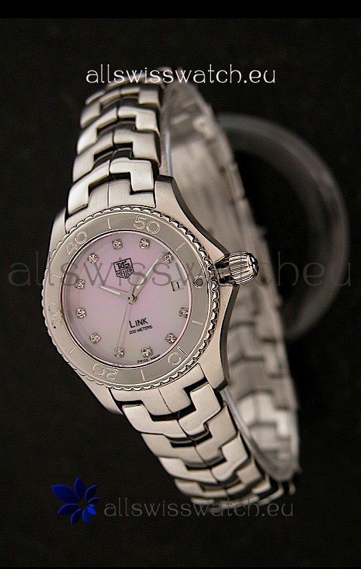 Tag Heuer Link Swiss Ladies Watch in Pink Dial