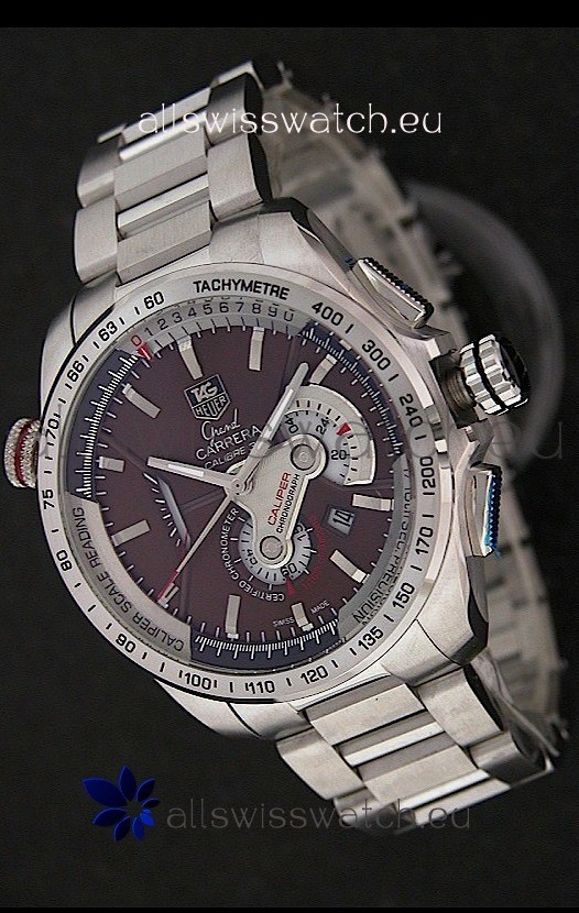 Tag Heuer Grand Carrera Calibre 36  Swiss Chronograph Watch in Brown Dial