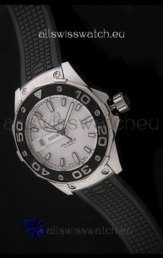 Tag Heuer Grand Carrera Caliber 5 Swiss Watch in White Dial
