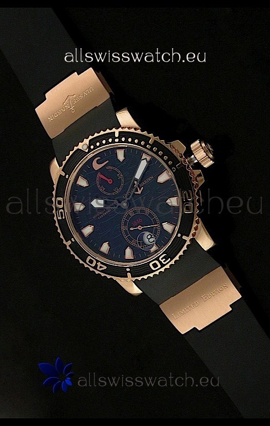 Ulysse Nardin No.270 Swiss Watch in Black Wave Dial