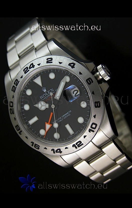 Rolex Replica Explorer II Swiss Replica Watch - SuperLuminous Hour Markers 42MM 