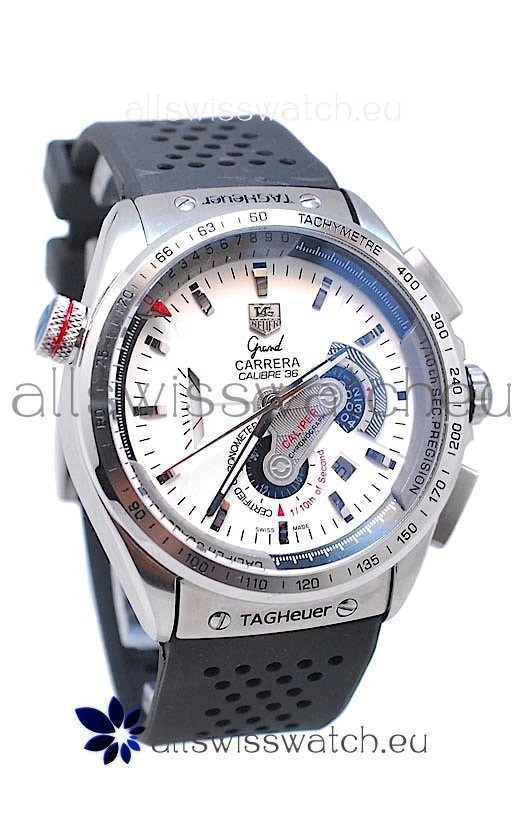 Tag Heuer Grand Carrera Calibre 36 Japanese Automatic Watch in White Dial