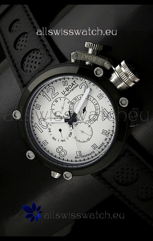U-Boat Flightdeck Rattrapante Japanese Automatic Watch in PVD Casing