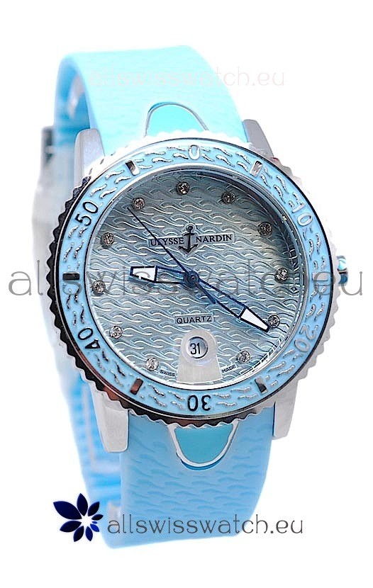 Ulysse Nardin Lady Diver Starry Night Replica Watch in Blue Dial