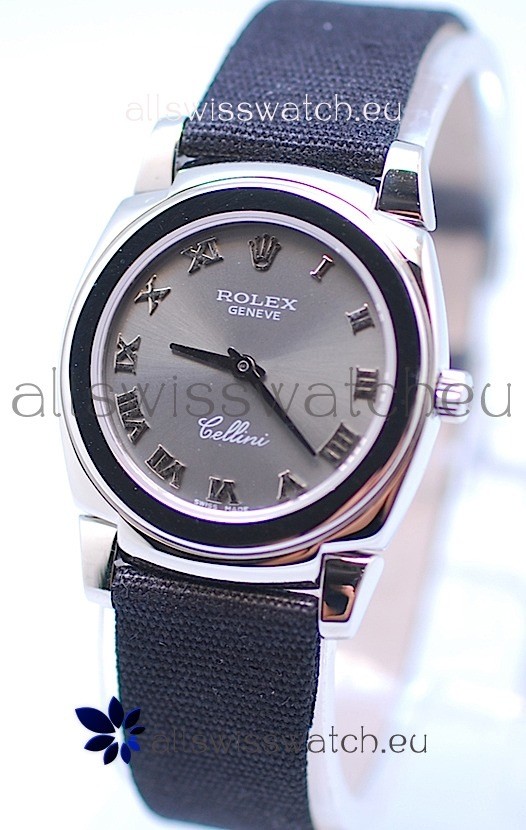 Rolex Cellini Cestello Ladies Swiss Watch in Grey Silver Face