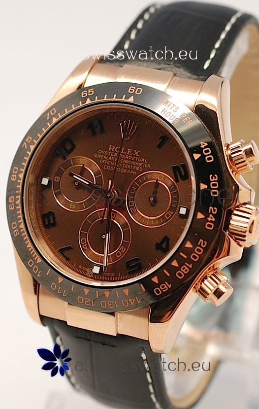 Rolex Daytona Monobloc Cerachrome Everose Swiss Watch - 1:1 Mirror Replica