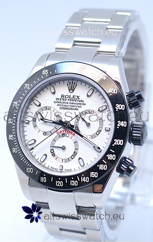 Rolex Project X Daytona Limited Edition Series II Cosmograph MonoBloc Cerachrom Swiss Watch in White Dial