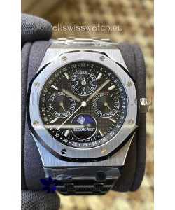 Audemars Piguet Royal Oak Perpetual Calendar Swiss Replica 904L Steel in Black Dial 
