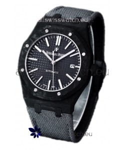 Audemars Piguet Royal Oak Ref.15400 Forged Carbon Casing Watch Black Dial in 1:1 Mirror Replica