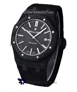 Audemars Piguet Royal Oak Ref.15400 Forged Carbon Casing Watch Black Dial in 1:1 Mirror Replica