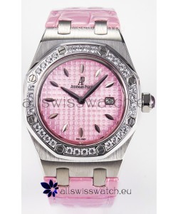 Audemars Piguet Royal Oak 33MM 904L Steel Quartz Pink Dial Swiss Replica Watch 