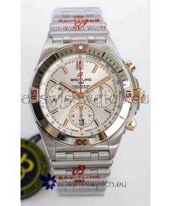 Breitling Chronomat B01 42 Edition Swiss 904L Steel Rose Gold Details with Steel Dial 1:1 Mirror Replica Watch