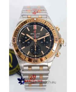 Breitling Chronomat B01 42 Edition Swiss 904L Steel 2 Tone Rose Gold with Grey Dial 1:1 Mirror Replica Watch