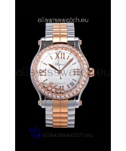 Chopard Happy Sport 1:1 Mirror Swiss Automatic Replica Watch 36MM Two Tone Rose Gold Casing
