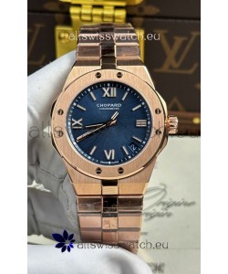 Chopard Alpine Eagle Rose Gold Blue Dial Super Clone Replica Watch 